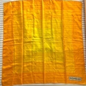 YVES Saint Laurent Yellow Silk Scarf